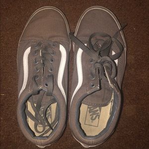 Grey gray vans old skool size 7.5